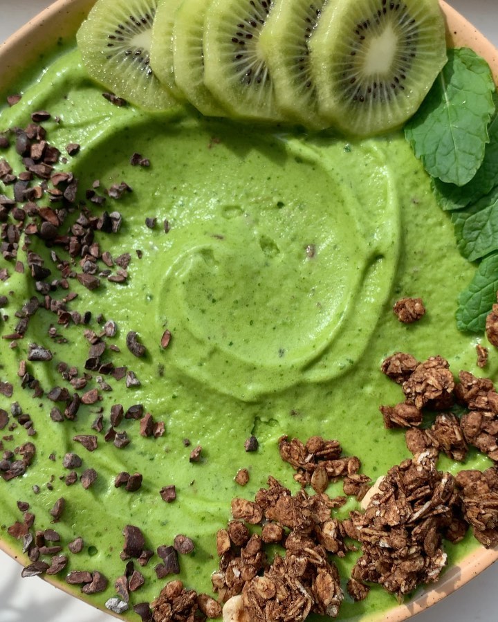 Mint Chocolate Chip Nice Cream Bowl