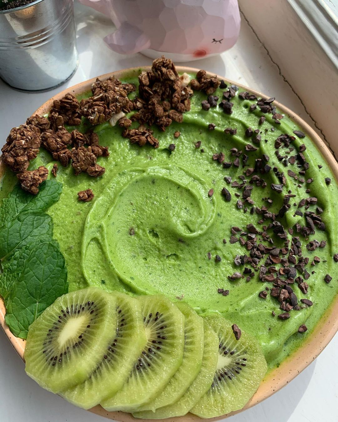 Mint Chocolate Chip Nice Cream Bowl