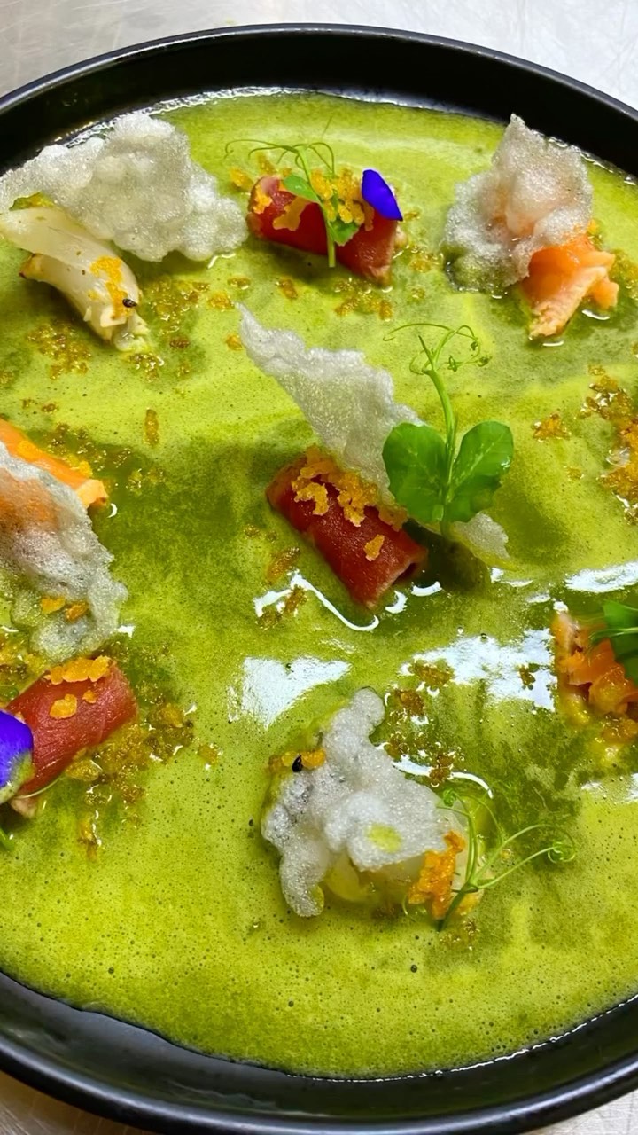 Mixed Fish Tataki with Cucumber Sauce