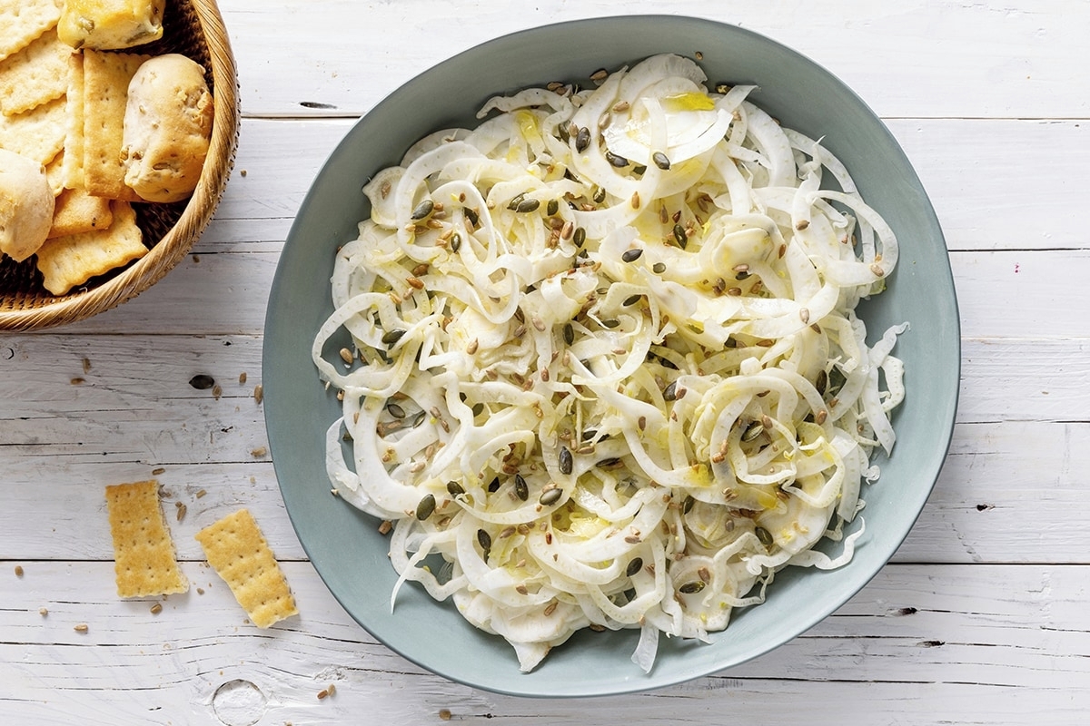 Fennel Salad with Pumpkin and Sunflower Seeds