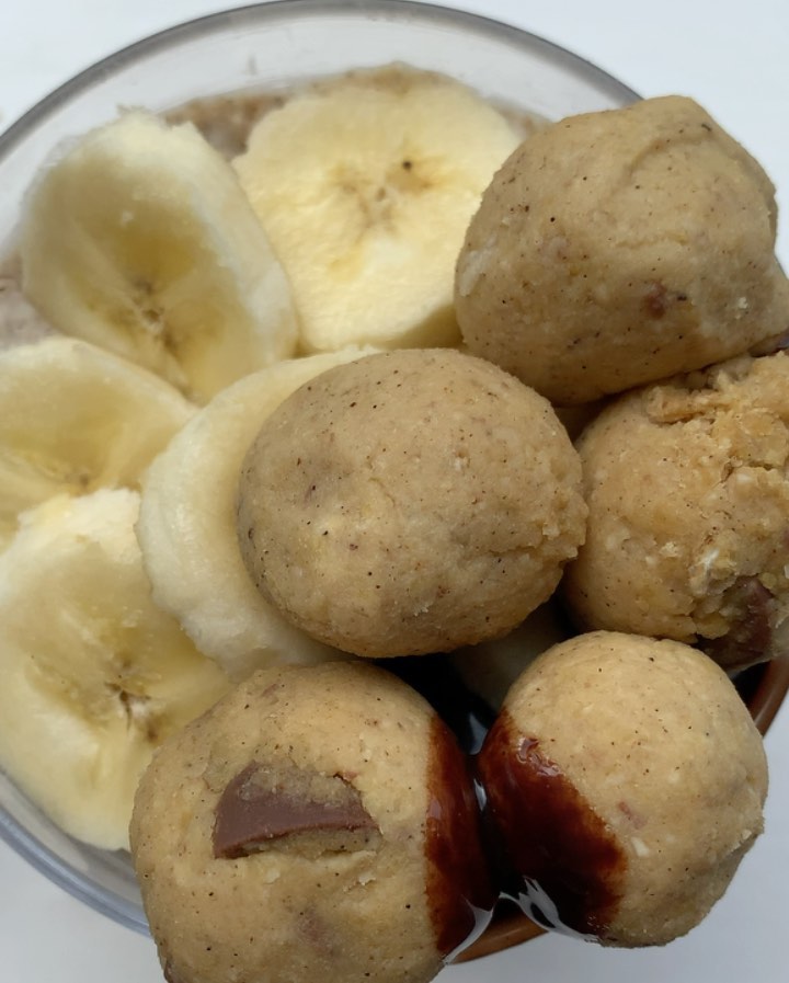 Chickpea Cookie Dough Loaded Overnight Oats