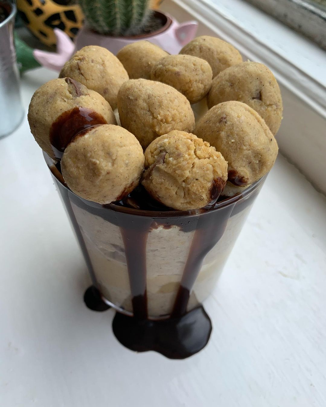 Chickpea Cookie Dough Loaded Overnight Oats