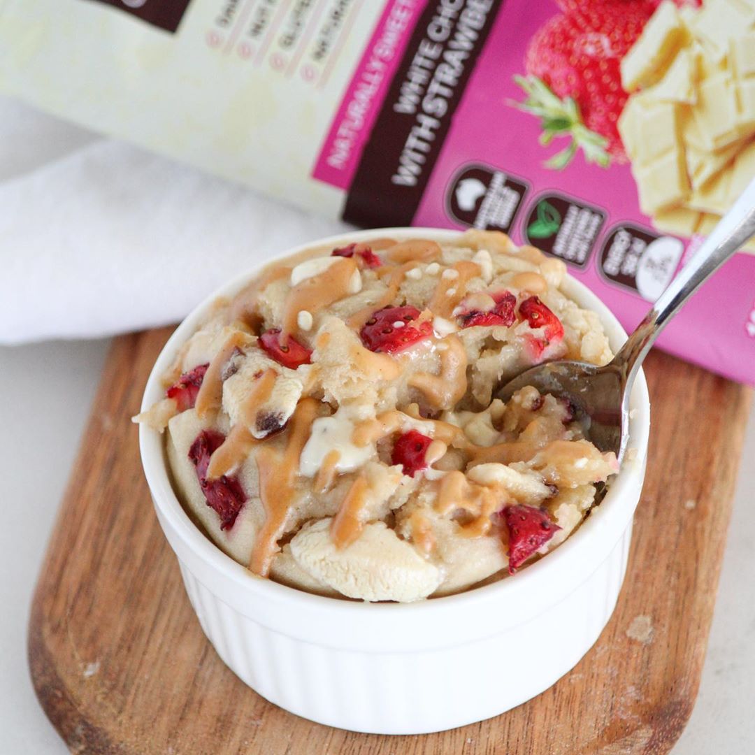 Single Serve White Chocolate Strawberry Muffin