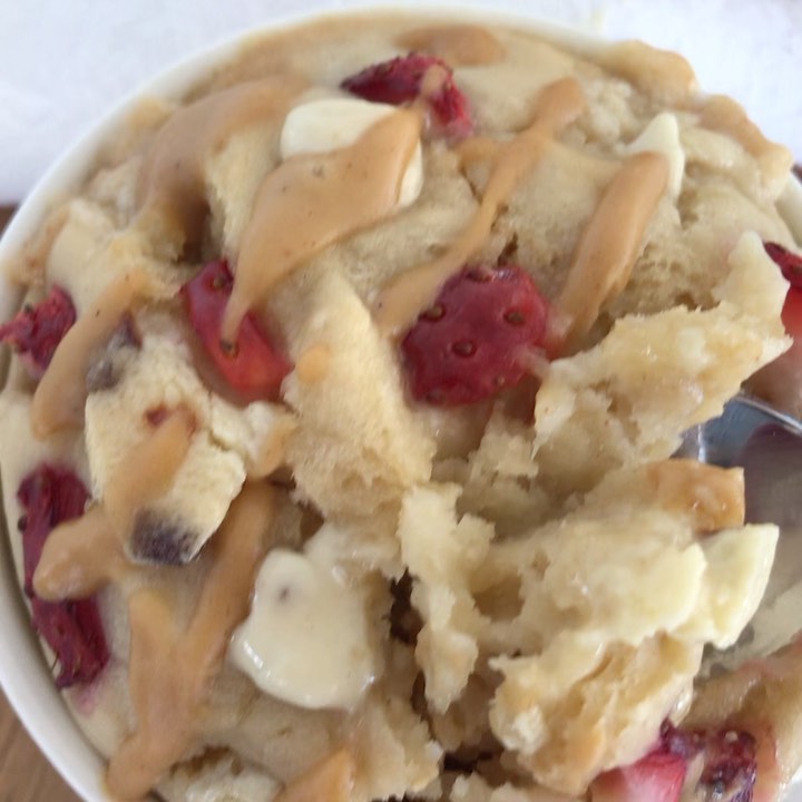 Single Serve White Chocolate Strawberry Muffin