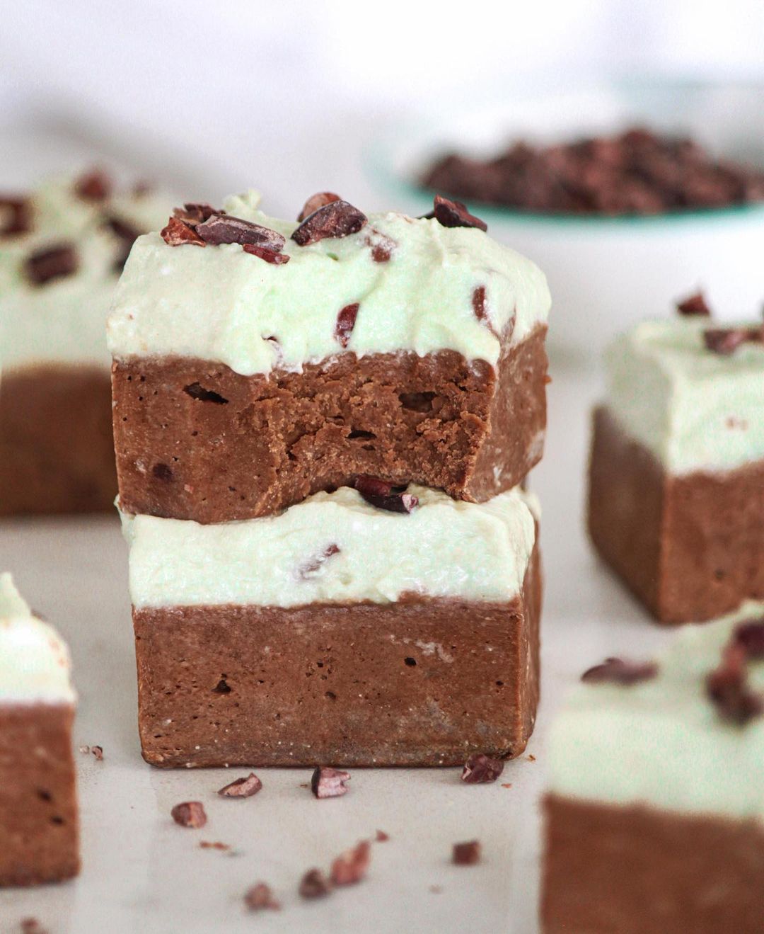 Chocolate Mint Fudge Bites