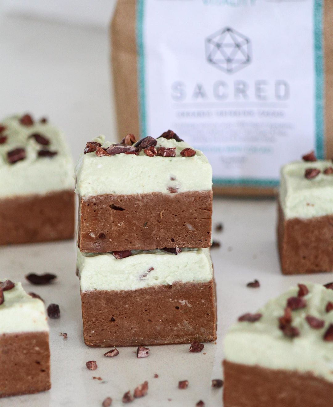 Chocolate Mint Fudge Bites