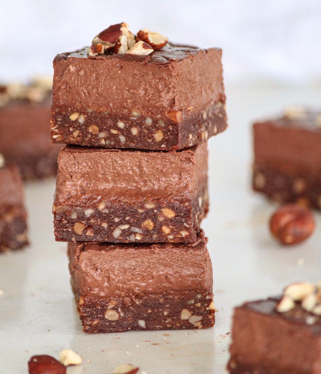 Chocolate Hazelnut Mousse Slice