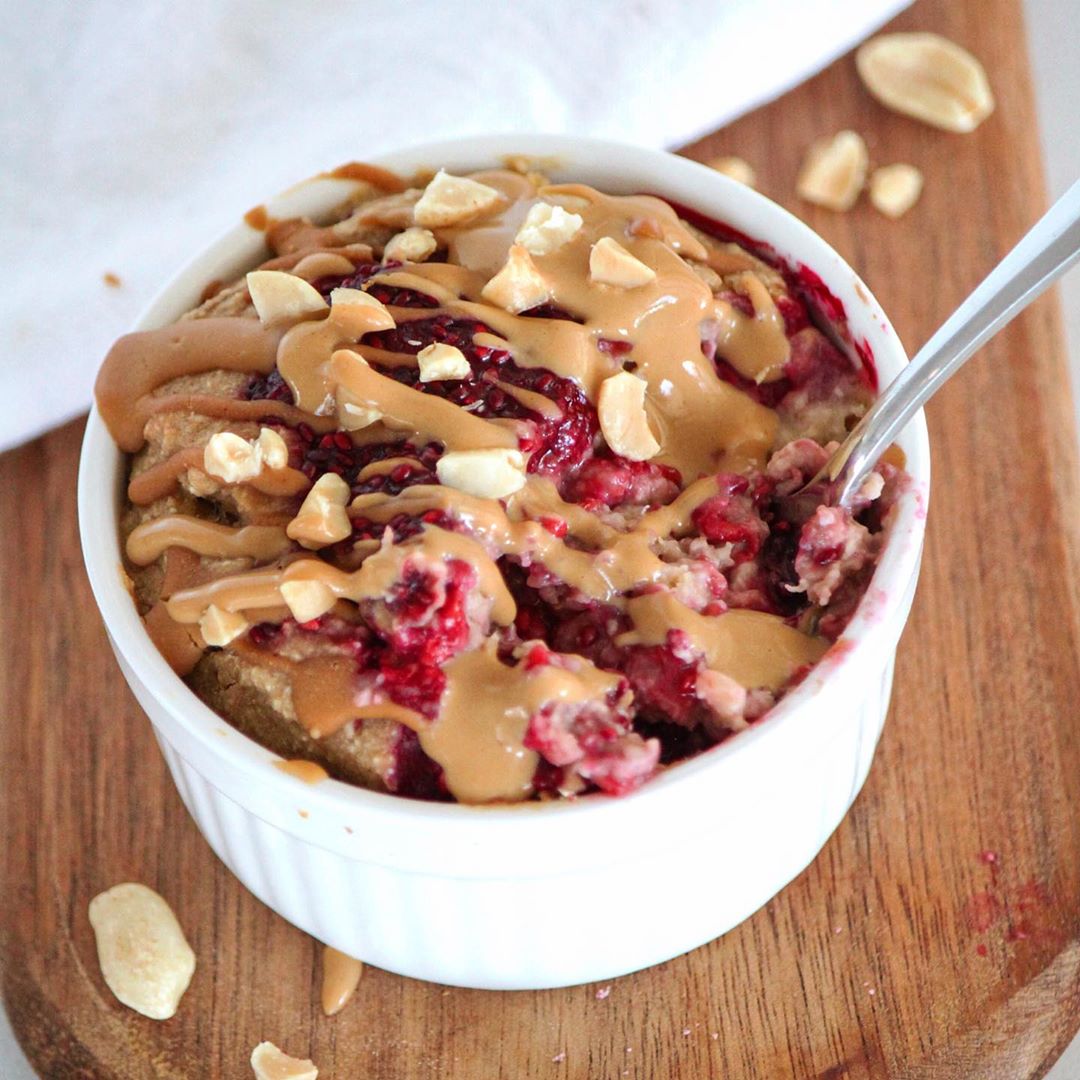 Single Serve Peanut Butter and Jelly Cake