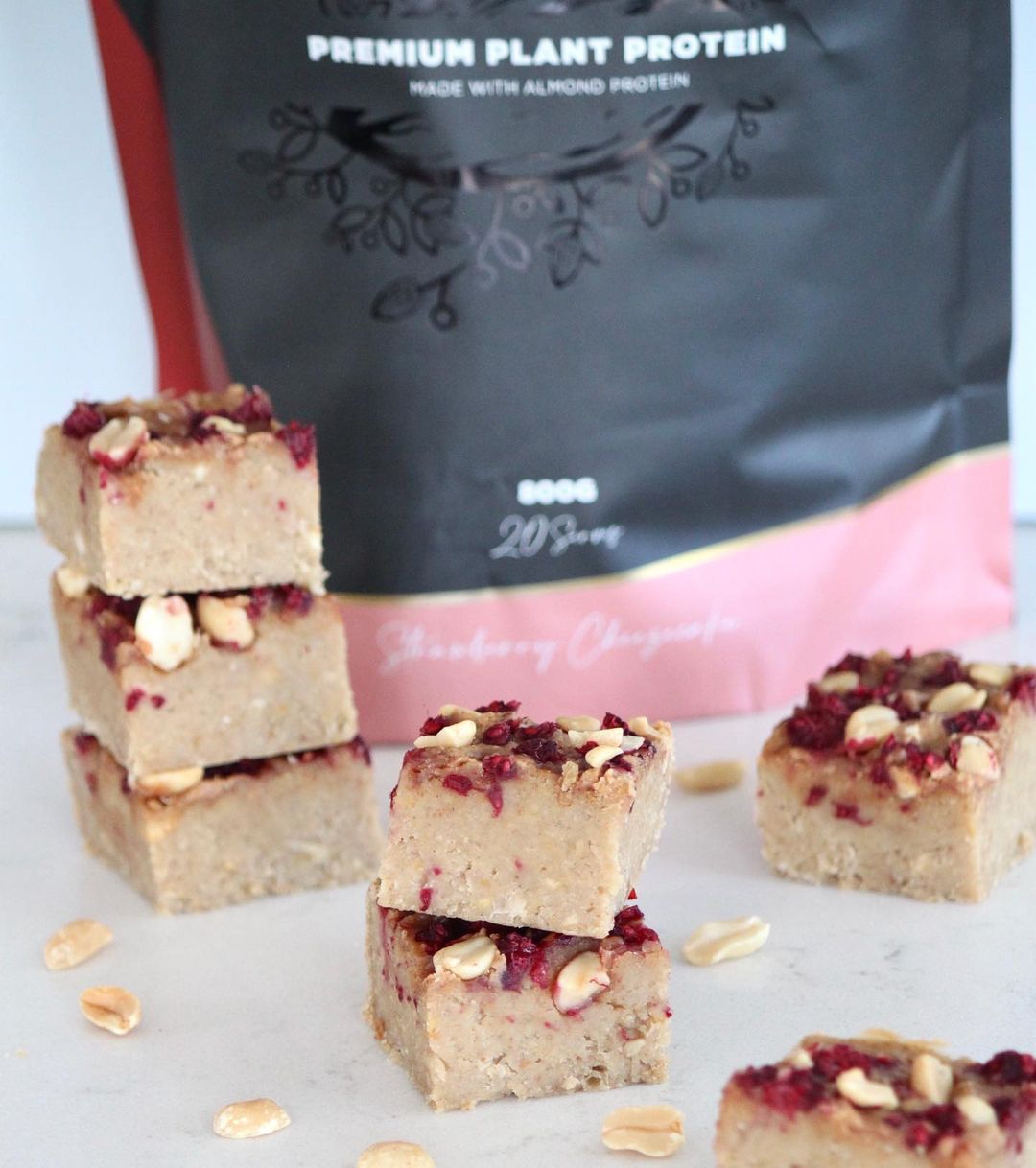 Peanut Butter Berry Blondies