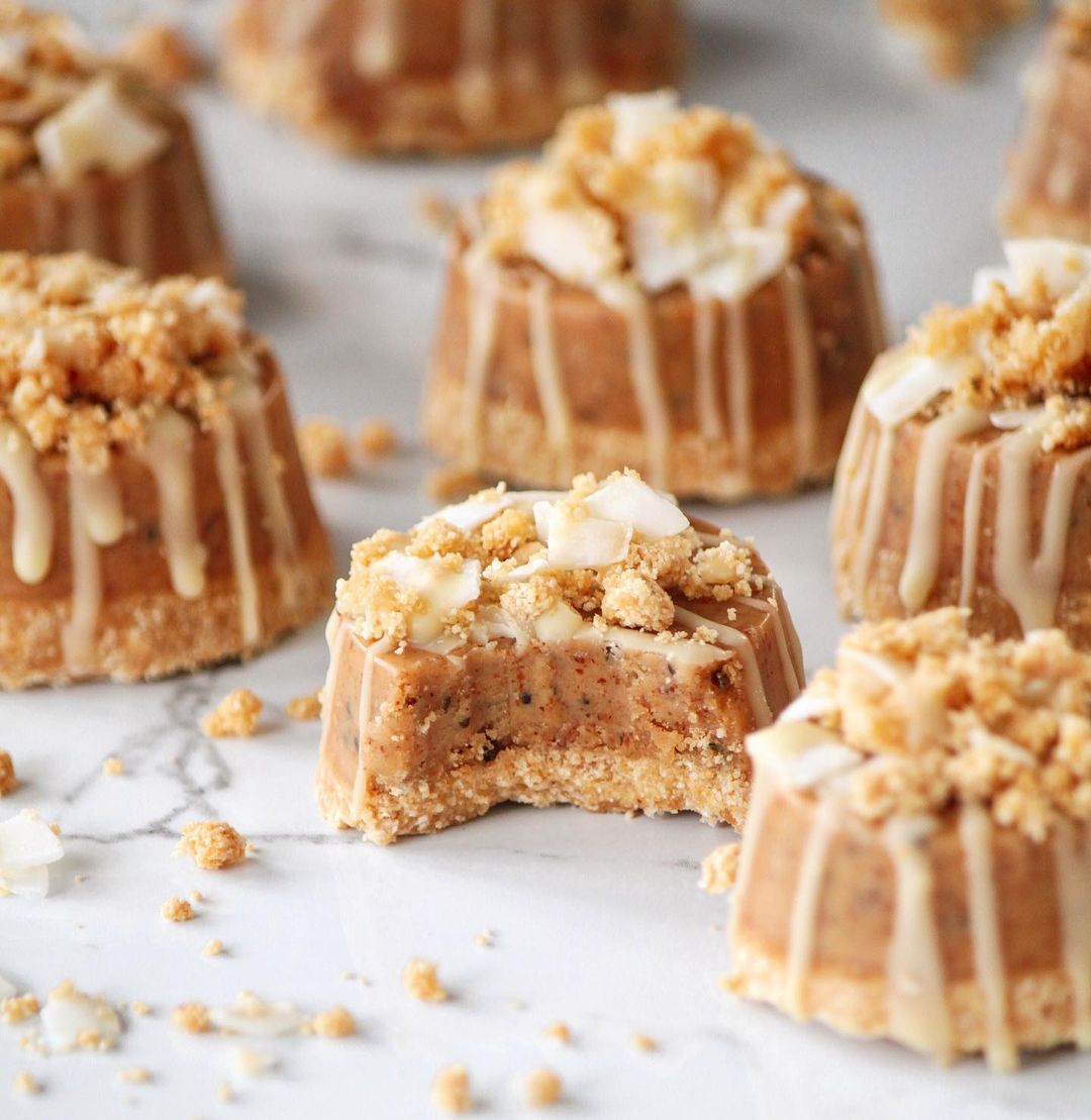 Almond Coconut White Chocolate Fudge Cups