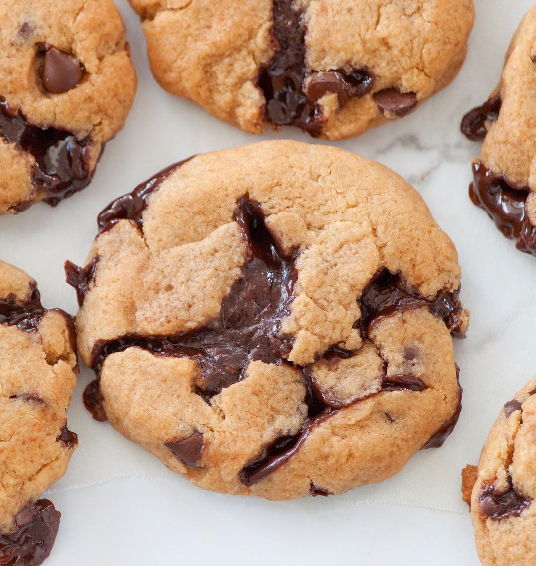 Vegan Stuffed Chocolate Chip Cookies