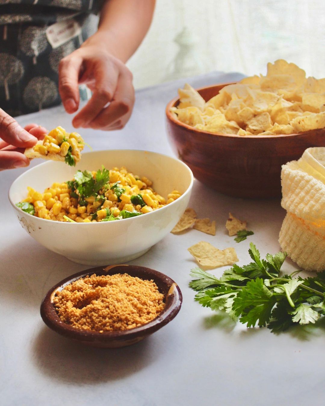 Simple Corn Salad with Lime and Cheese