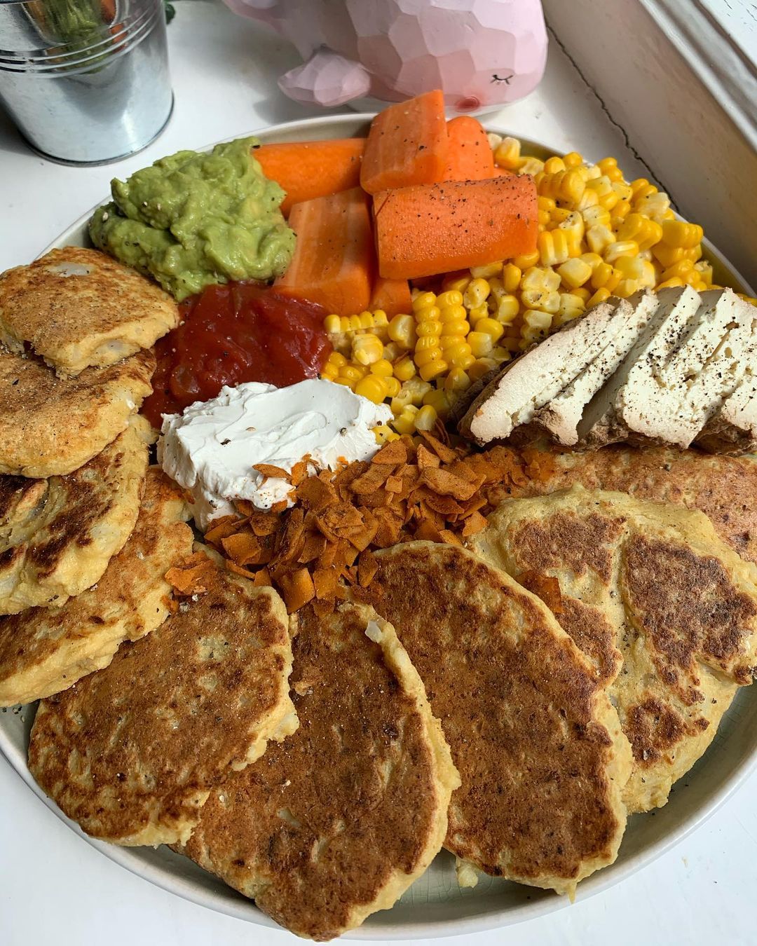 Vegan Savoury Cauliflower Pancakes