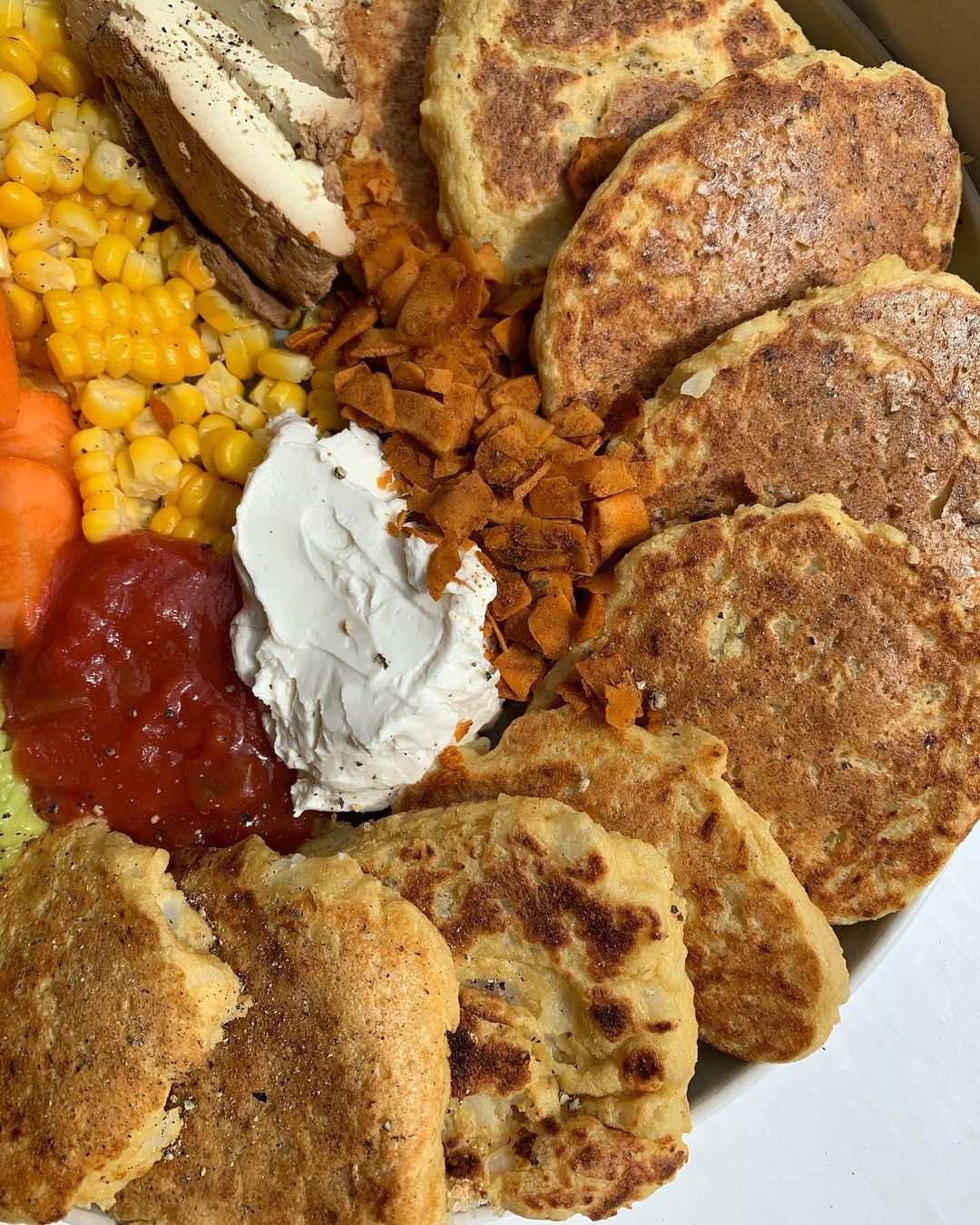 Vegan Savoury Cauliflower Pancakes