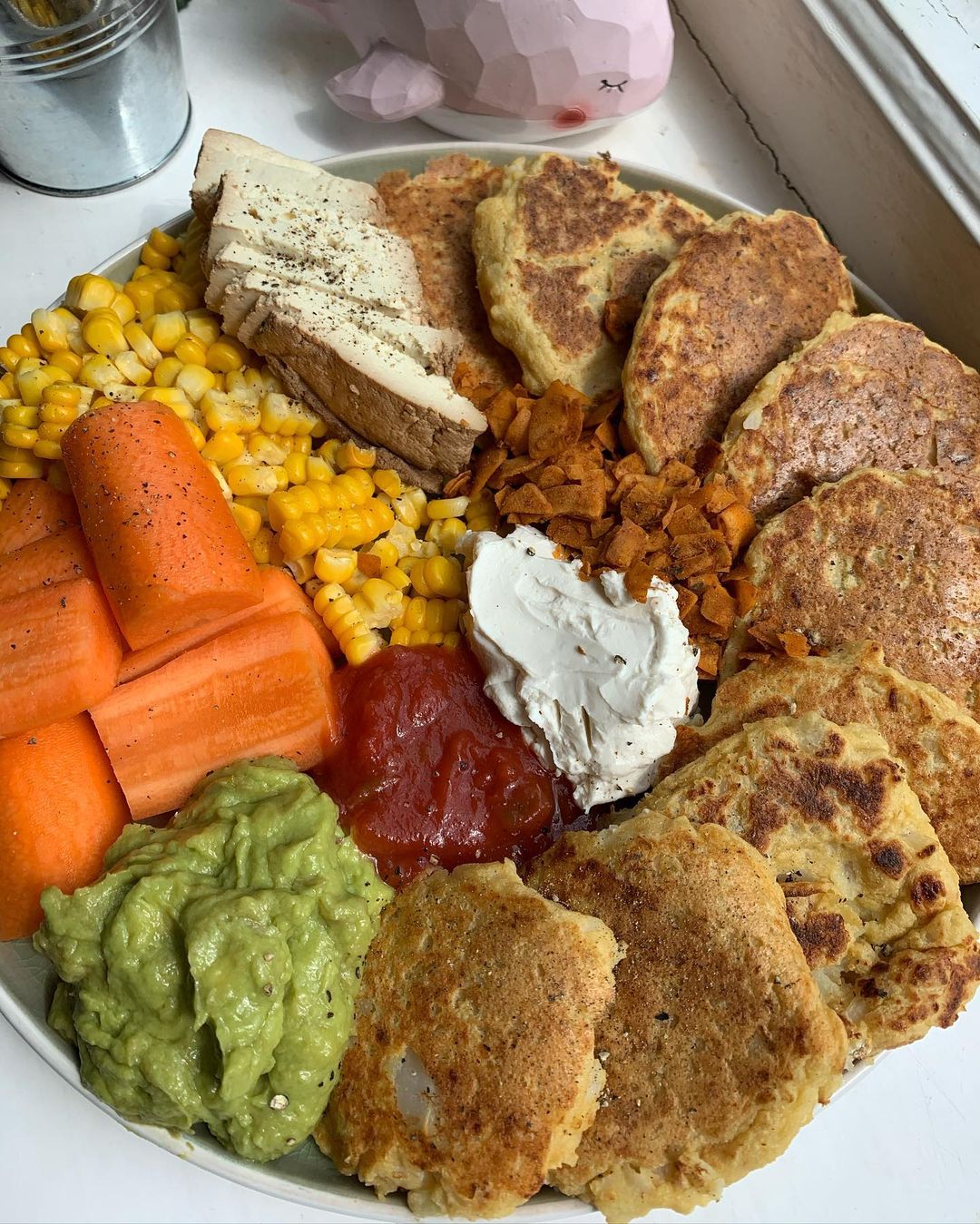 Vegan Savoury Cauliflower Pancakes