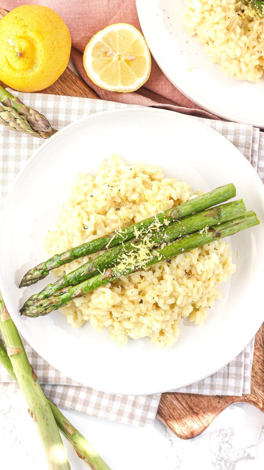 Creamy Vegan Lemon Asparagus Risotto