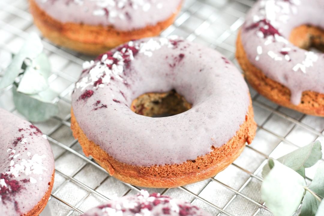 Vegan Baked Donuts with White Chocolate Frosting