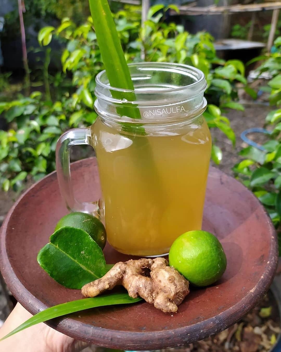 Hot Ginger and Pandan Drink