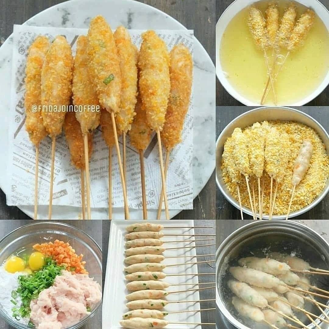 Crispy Chicken Sempol Skewers