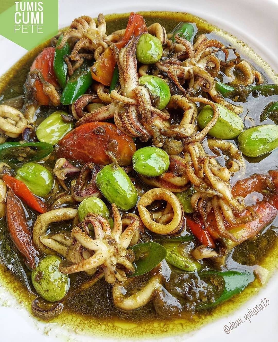 Indonesian Squid and Petai Stir-Fry