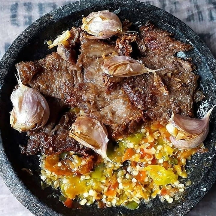 Fried Beef Empal with Onion Sambal