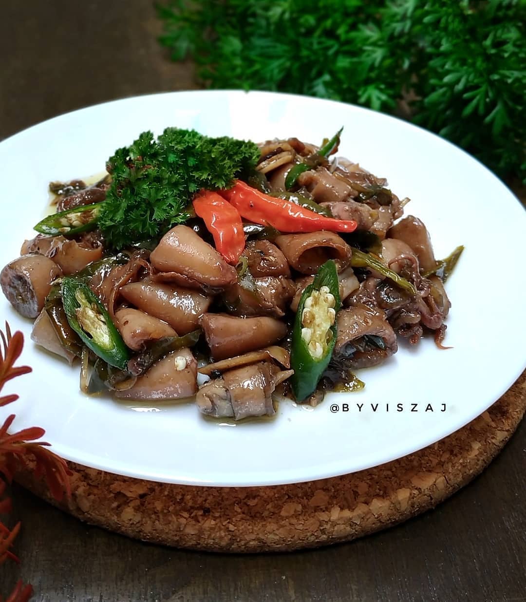 Indonesian Salted Squid Stir-Fry