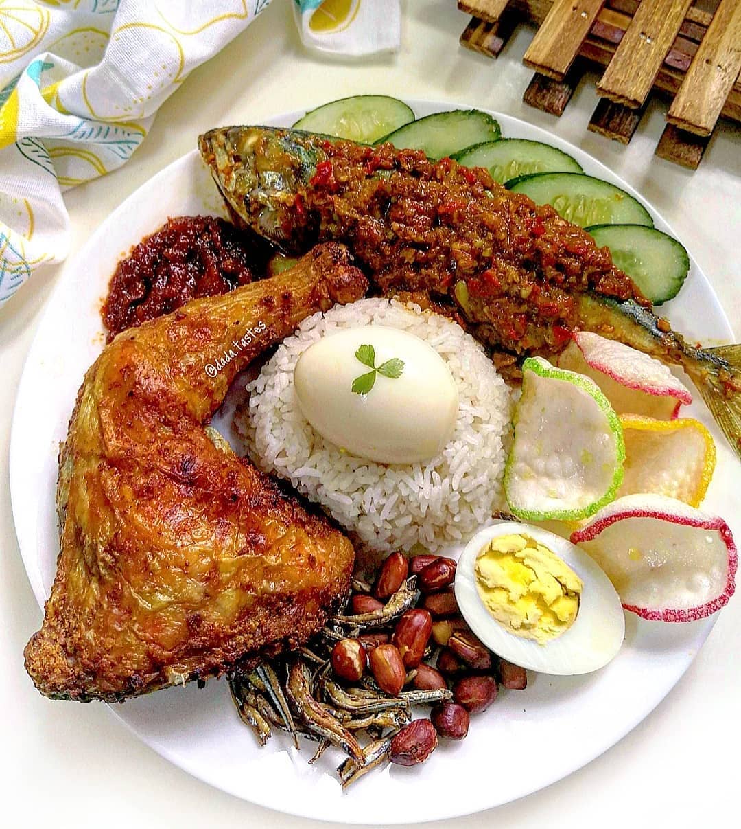 Sambal and Grilled Mackerel for Nasi Lemak
