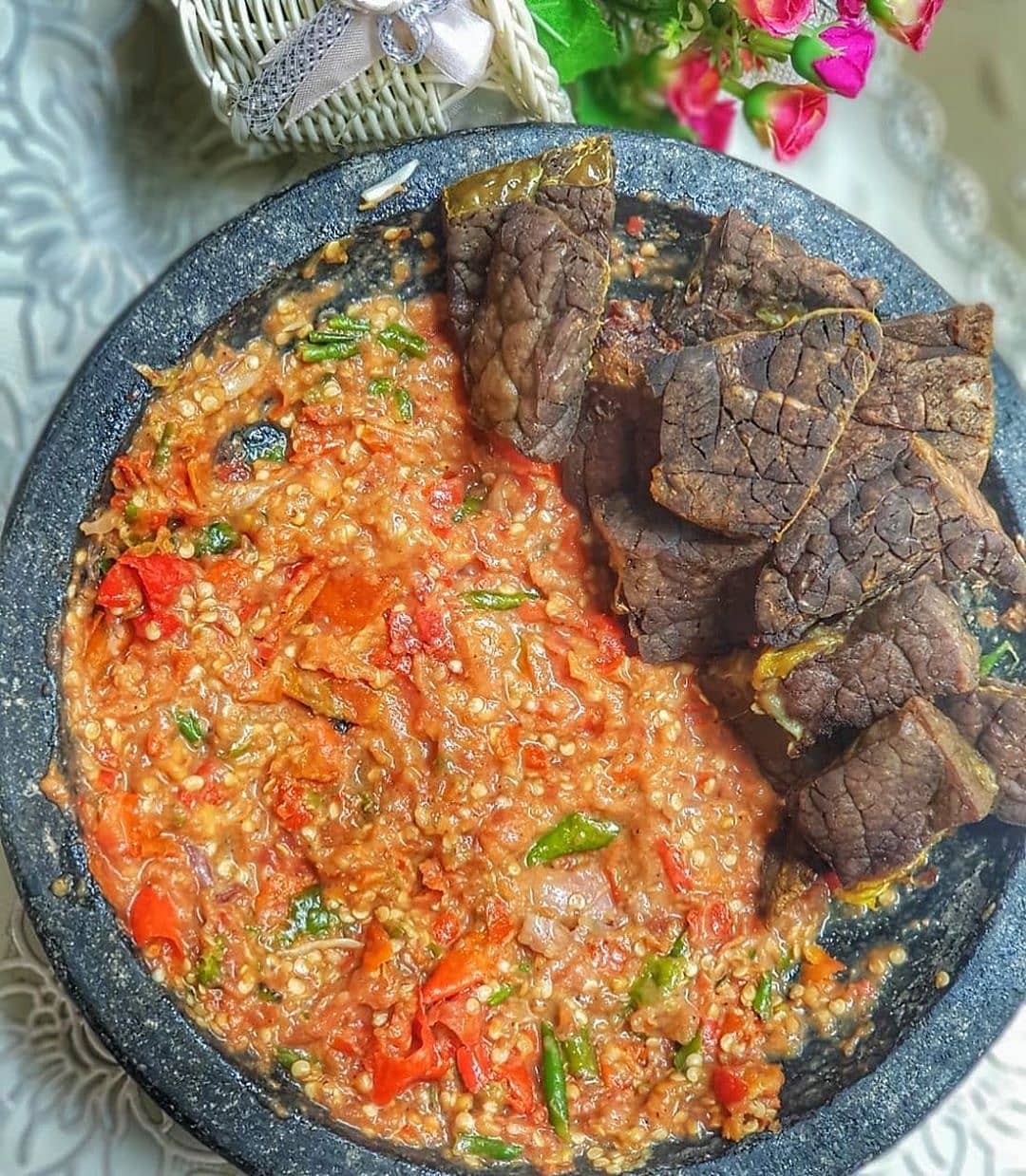 Fried Beef Lung with Quick Sambal
