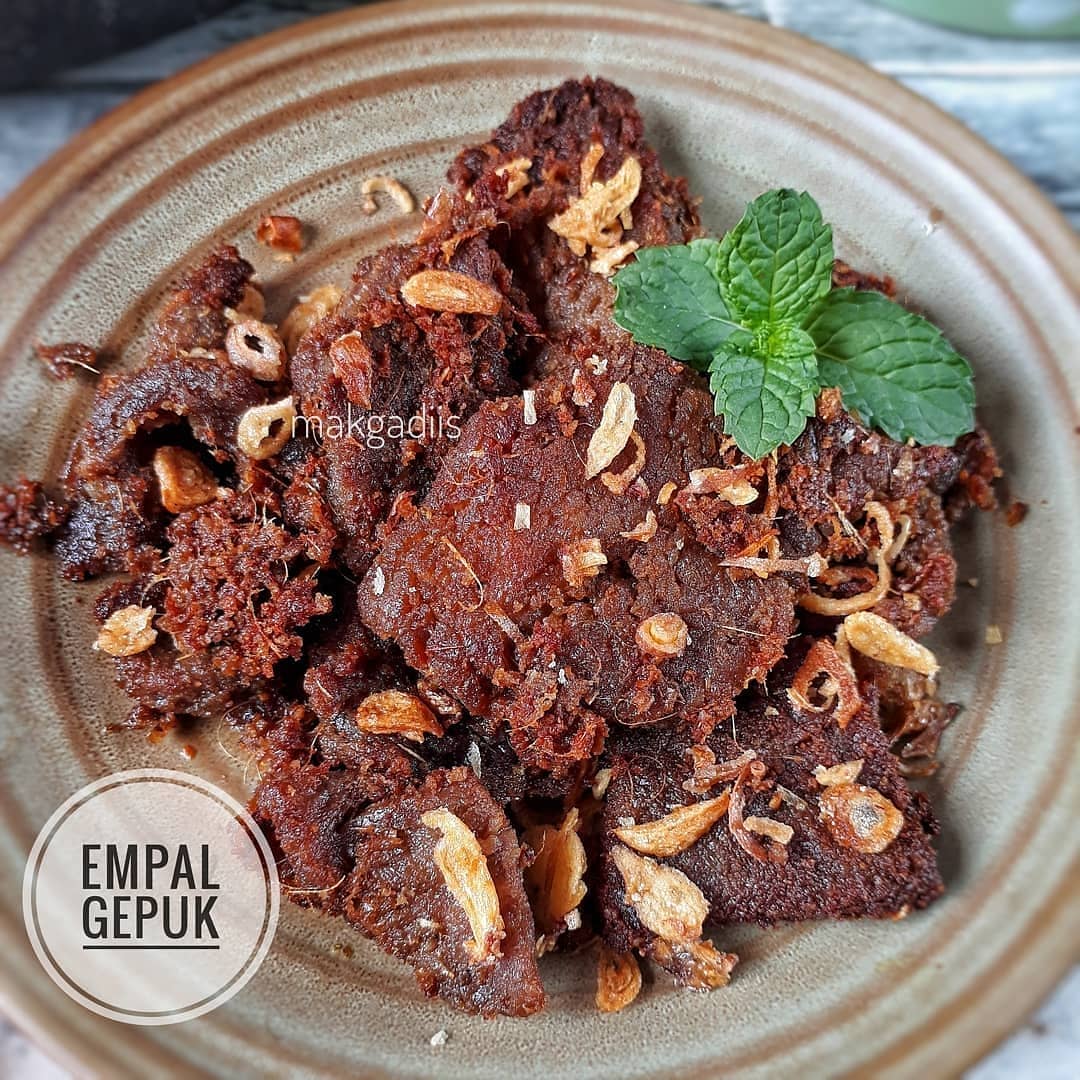Traditional Indonesian Empal Gepuk Dish