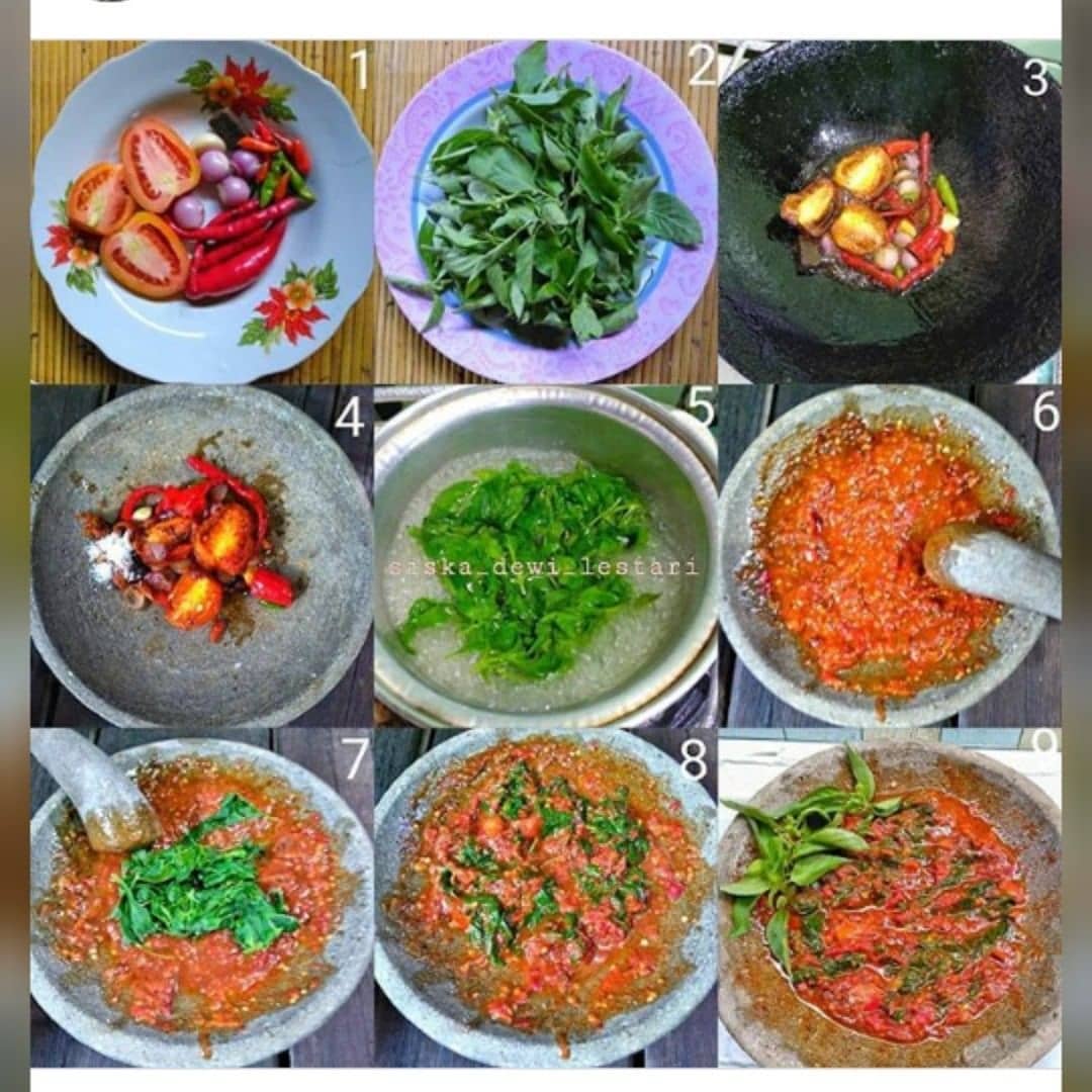 Tomato Basil Sambal with Shrimp Paste