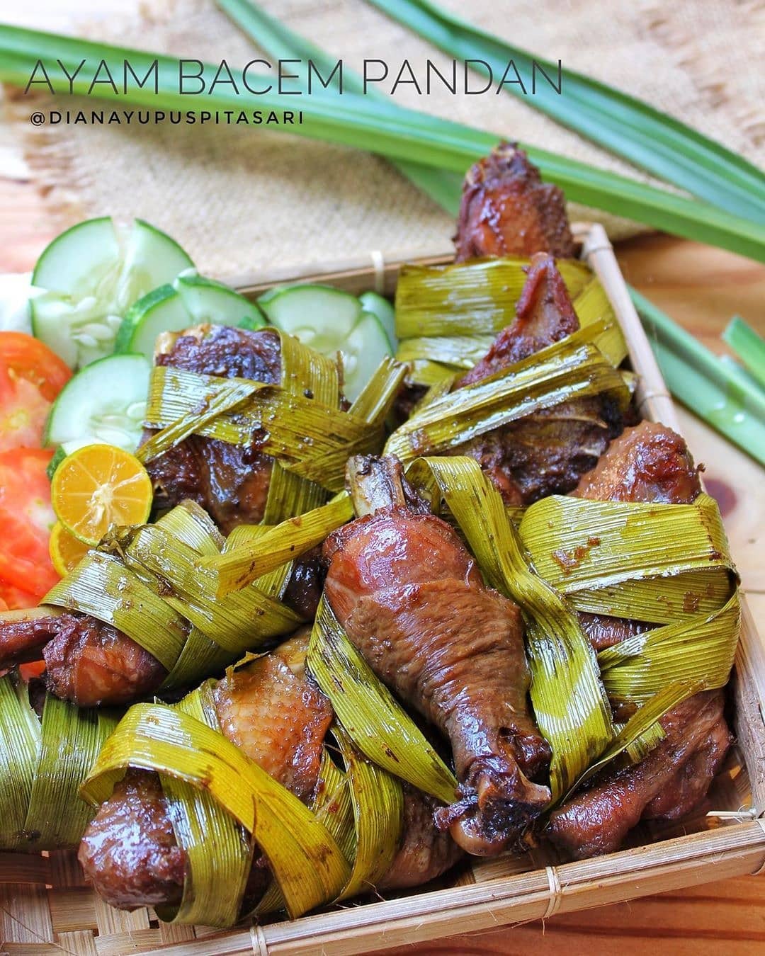 Indonesian Pandan-Wrapped Braised Chicken