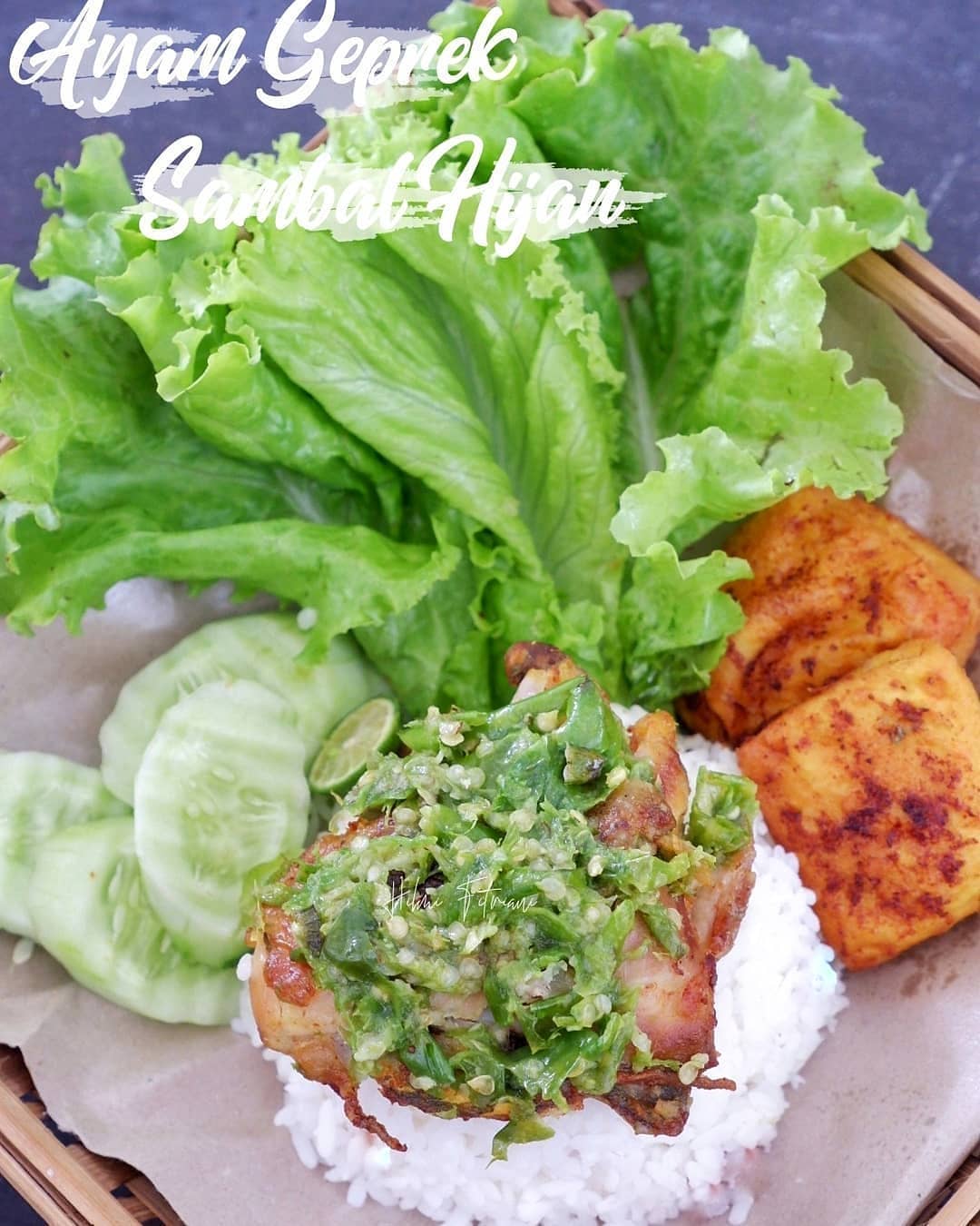 Smashed Fried Chicken with Green Sambal