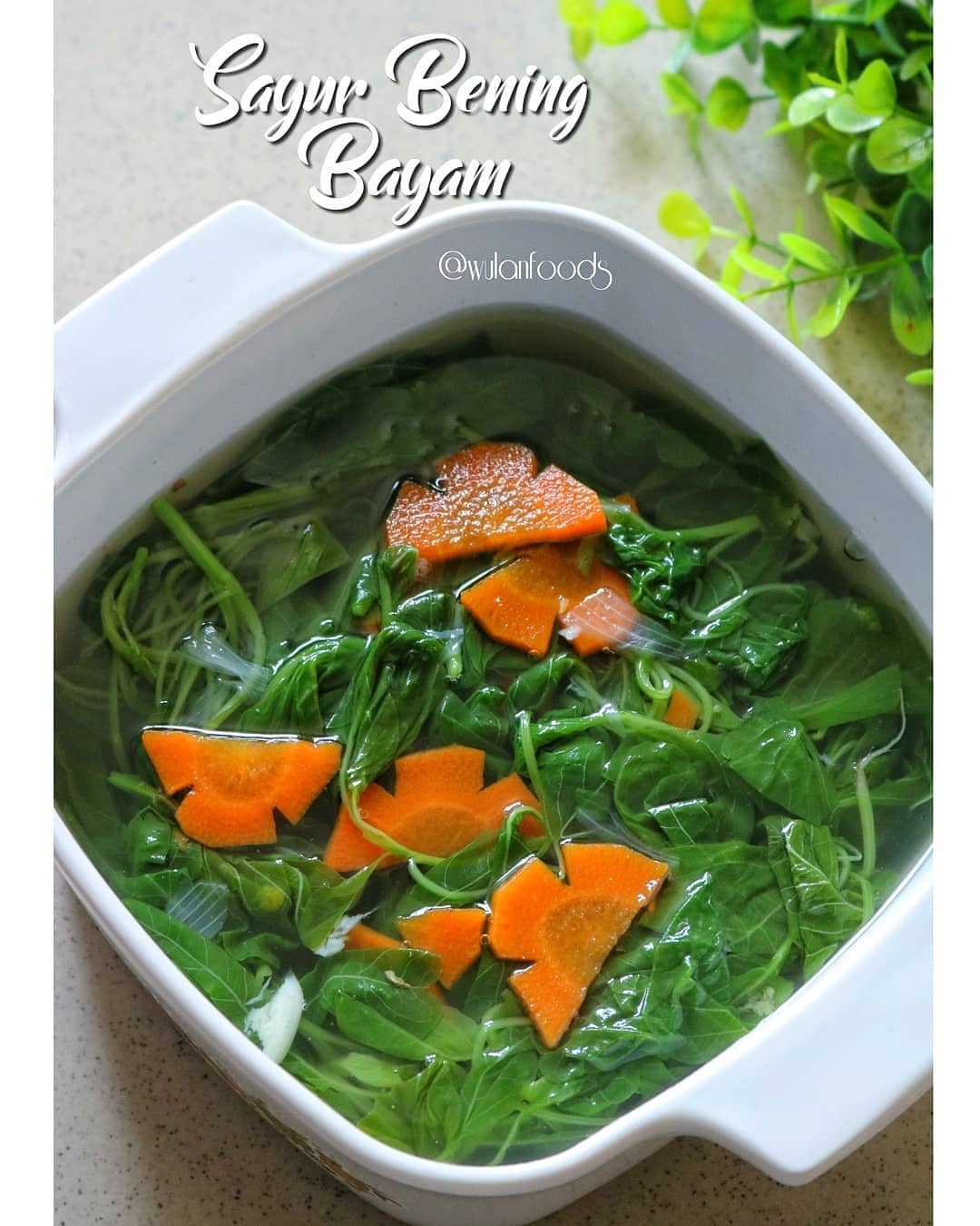 Indonesian Clear Spinach Soup