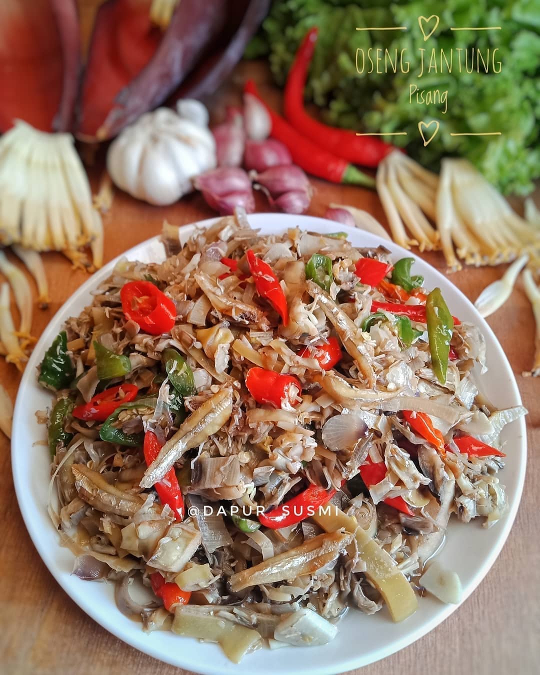 Indonesian Stir-Fried Banana Heart