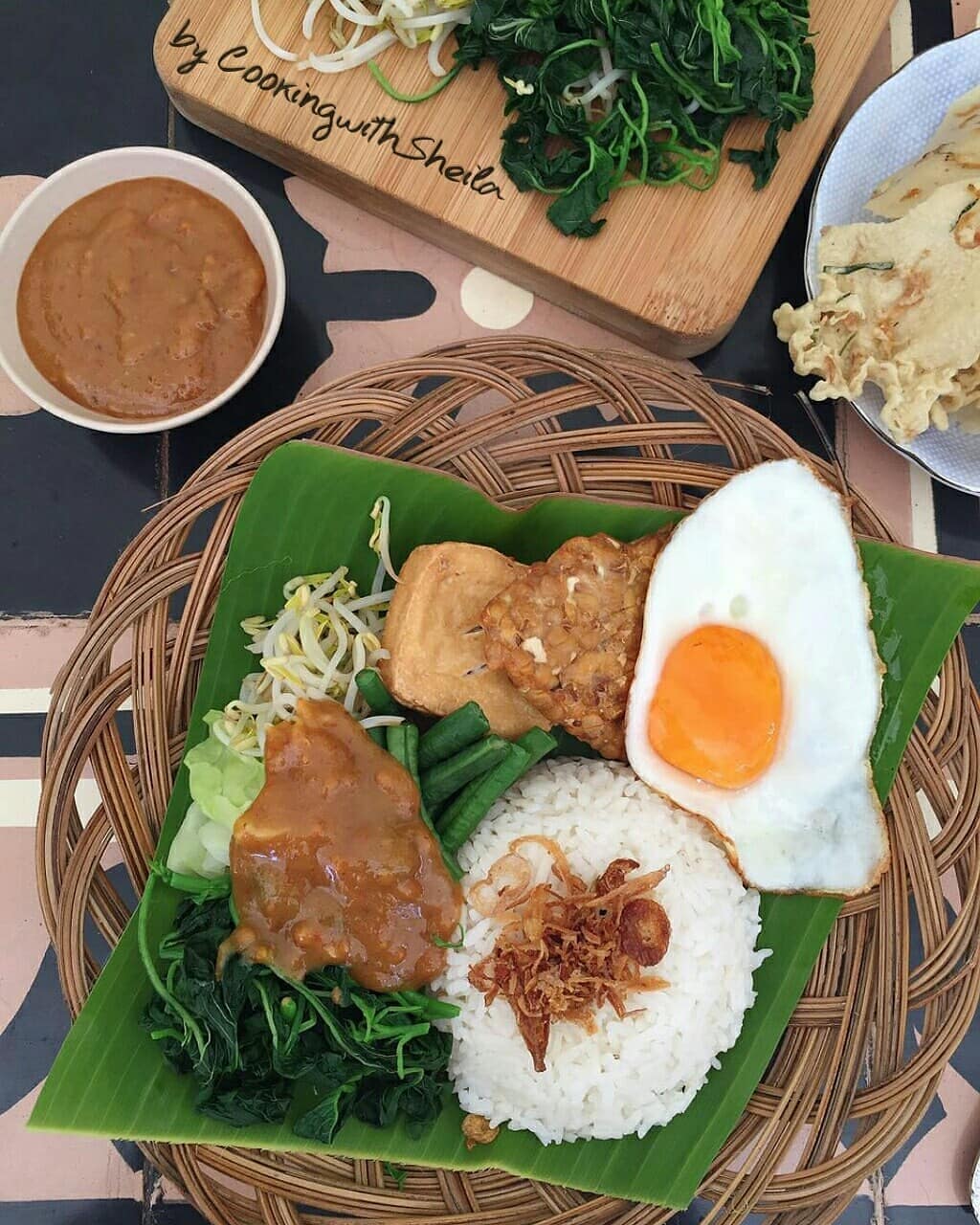 Indonesian Pecel Rice Salad