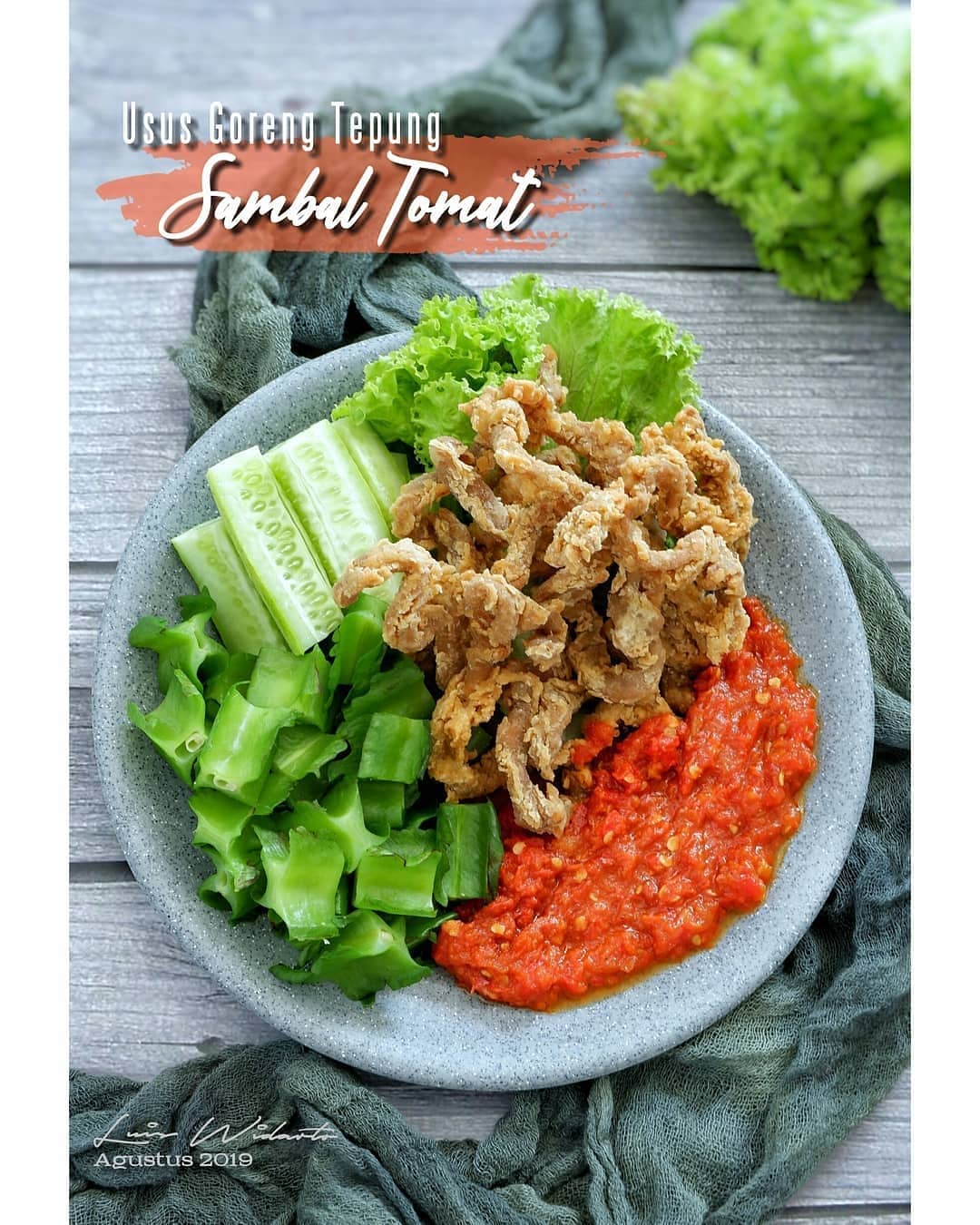 Crispy Fried Chicken Intestines with Tomato Sambal
