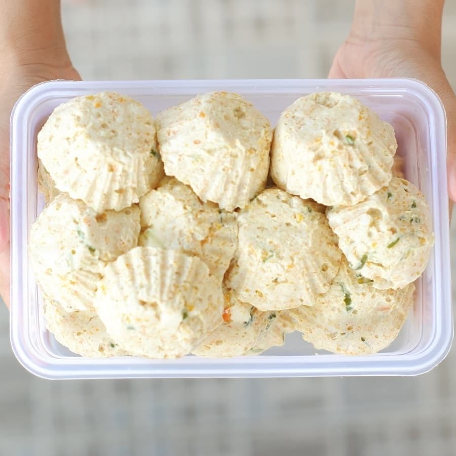 Steamed Tofu Egg Dish with Chicken and Carrots