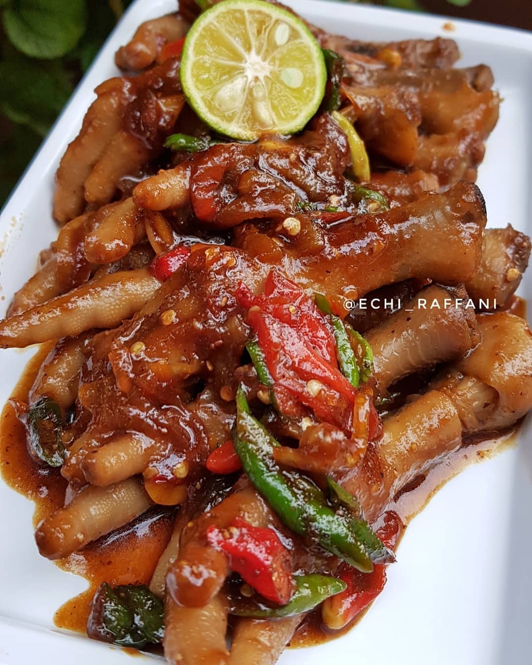 Chicken Feet with Sweet Soy and Green Chilies