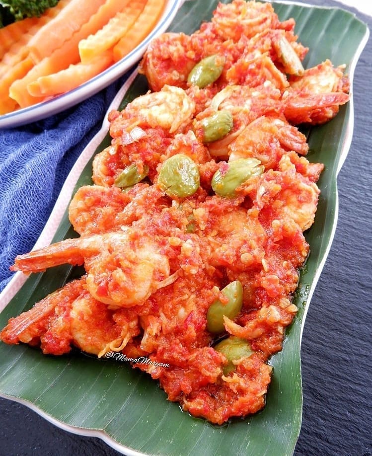 Spicy Shrimp Sambal with Petai