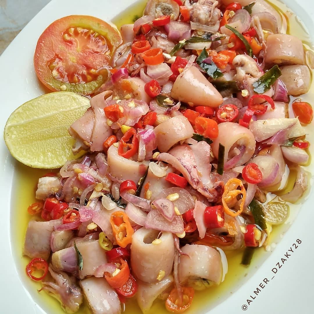 Salted Squid with Sambal Matah