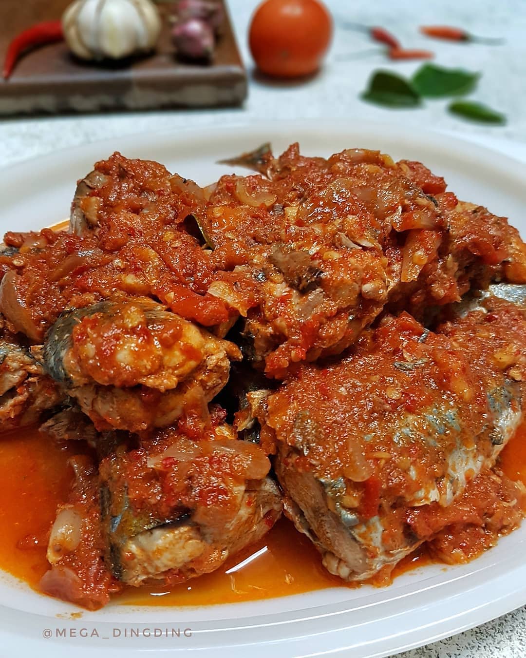 Spicy Indonesian Fish with Red Sauce