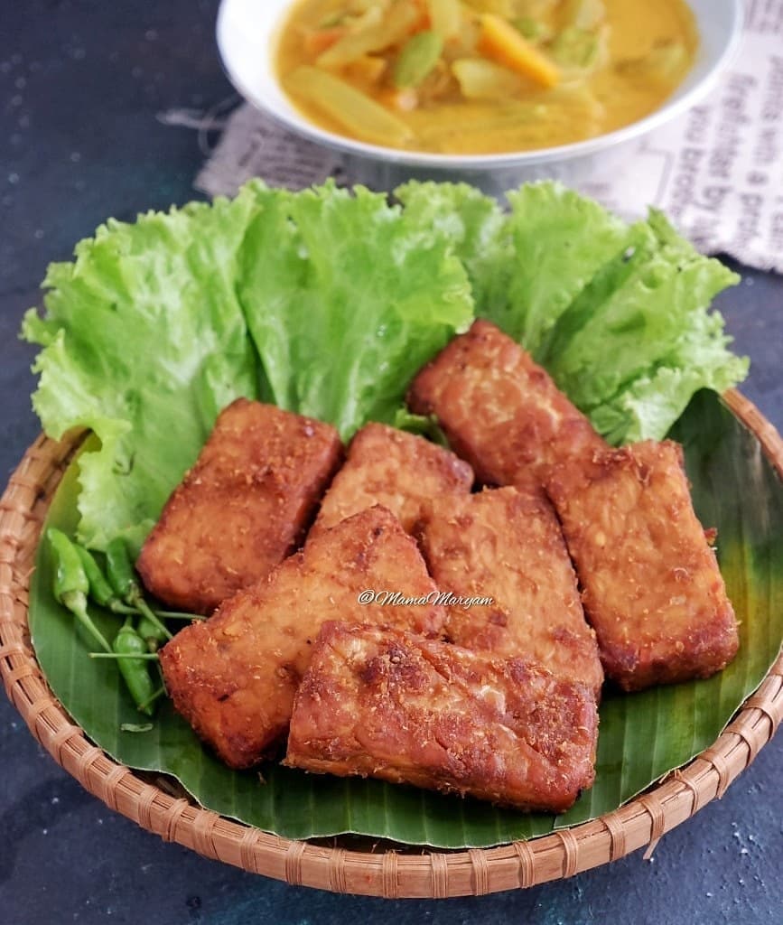 Sweet Indonesian Tempe Bacem Dish