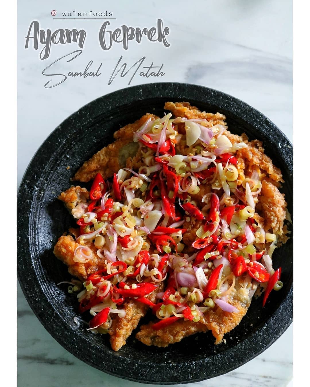 Smashed Fried Chicken with Sambal Matah
