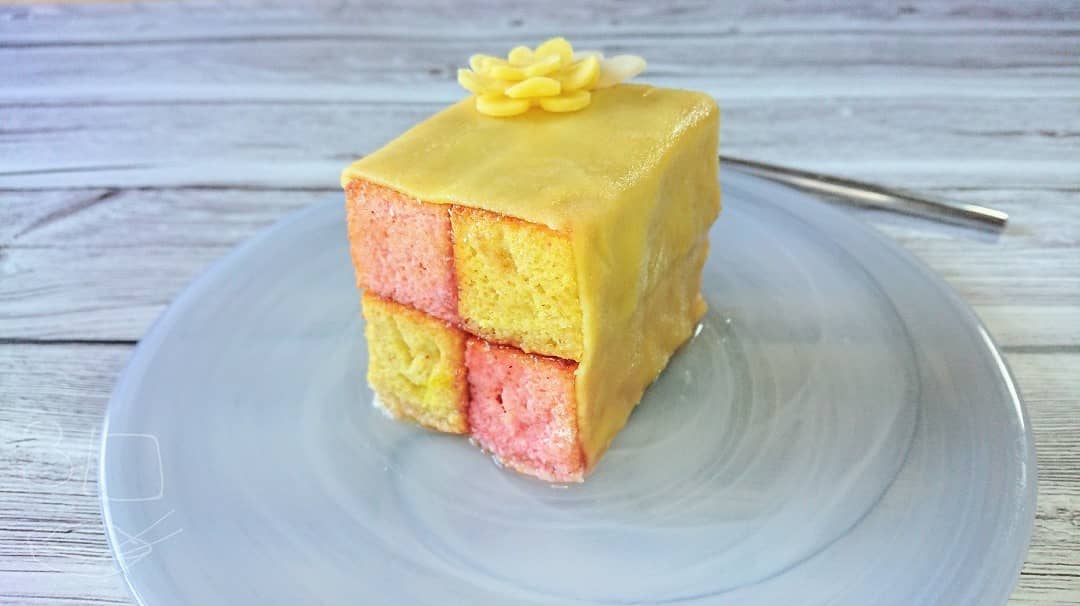 Moroccan Almond Battenberg Cake