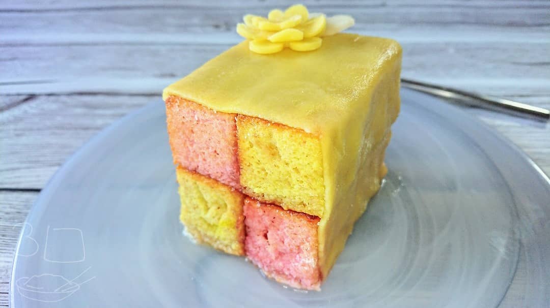 Moroccan Almond Battenberg Cake