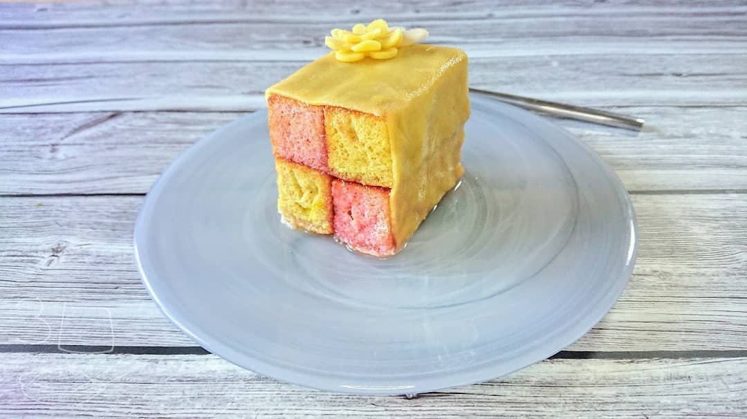 Moroccan Almond Battenberg Cake