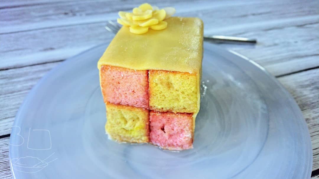Moroccan Almond Battenberg Cake