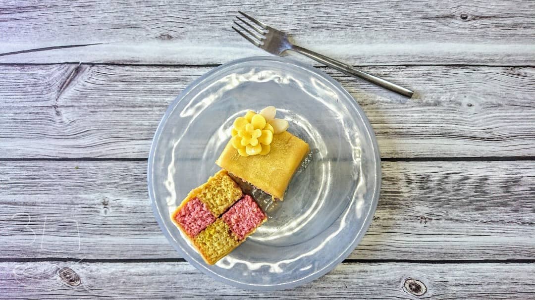 Moroccan Almond Battenberg Cake