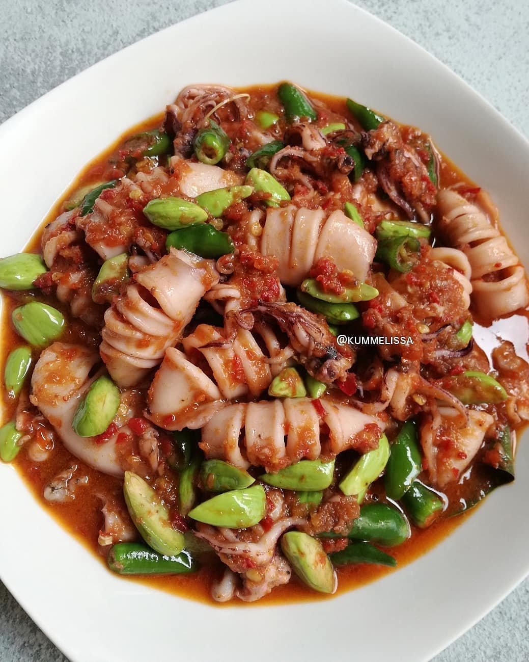 Squid and Petai Chili Sambal