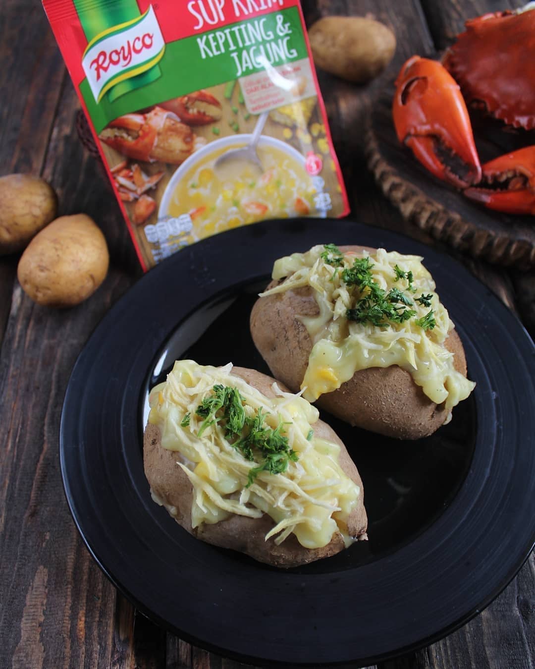 Baked Crab Stuffed Potatoes